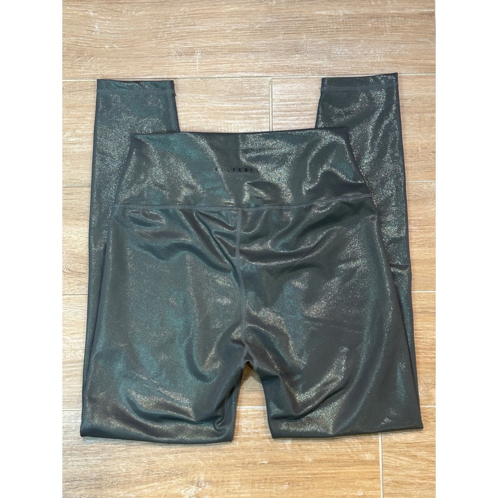 All Fenix Women's Leggings High Waist Yoga Pants Workout‎ Metallic Gray Size L
